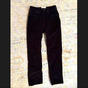 Everlane Baby Cord Cheeky Crop Size 25 Black Corduroy